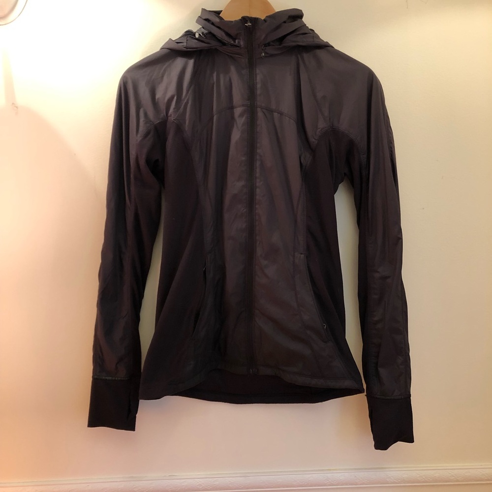 Lululemon fitted charcoal running jacket